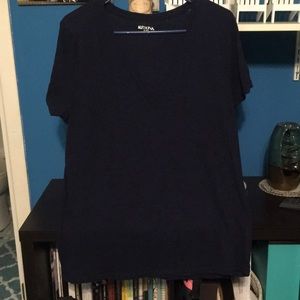 Navy blue V-neck